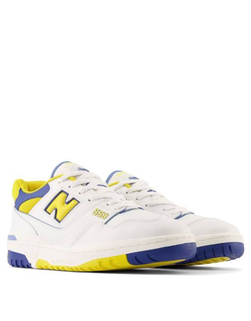 New Balance – 550 – Sneaker in Weiß, Gelb und Blau, 4 von 4