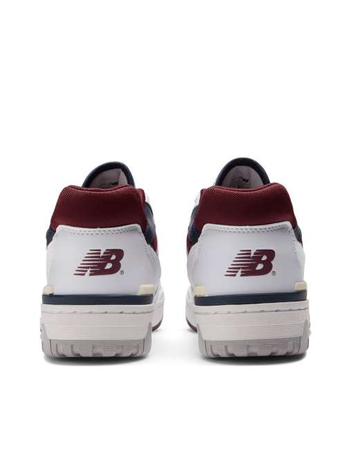 New Balance – 550 – Sneaker in Weiß und Burgunderrot, 4 von 4