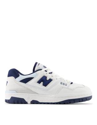 New Balance - 550 - Sneaker in Weiß und Dunkelblau