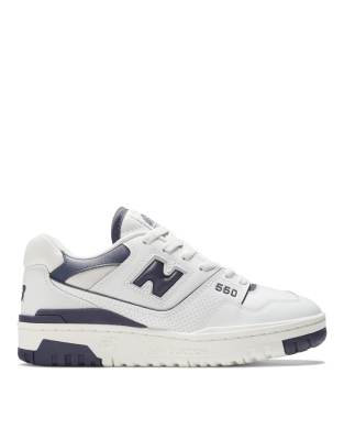 New Balance - 550 - Sneaker in Weiß und Marineblau