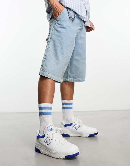 New Balance - 550 - Sneakers bianche con dettagli blu