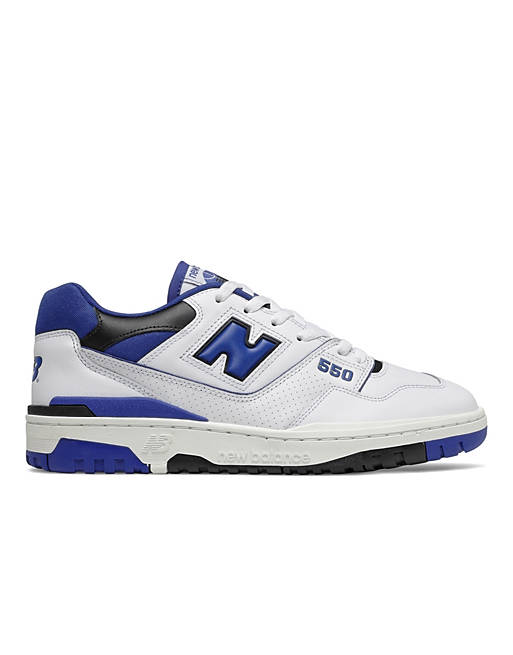 New Balance - 550 - Sneakers bianche con dettaglio blu