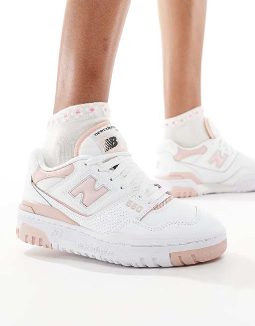 New Balance 550 Sneakers bianche e rosa