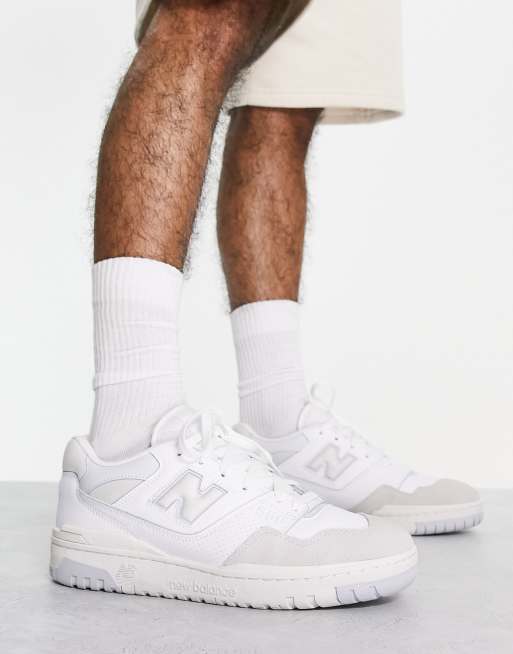 New Balance - 550 - Sneakers i hvid/grå og babyblå - Kun hos ASOS