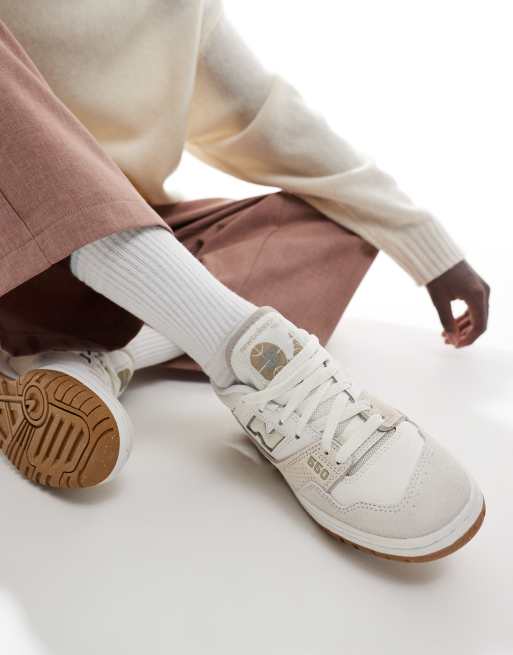 New Balance 550 sneakers in cream with stone details | ASOS