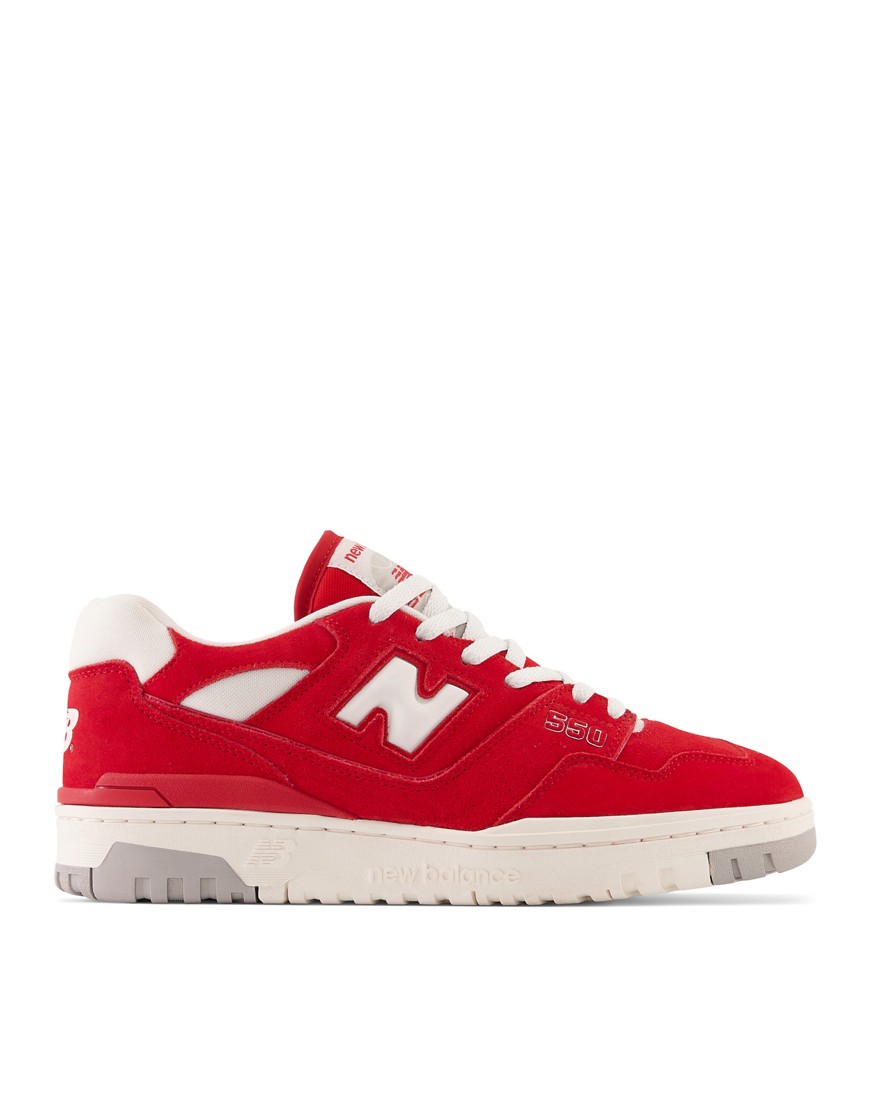 New Balance 550 sneakers in red and white