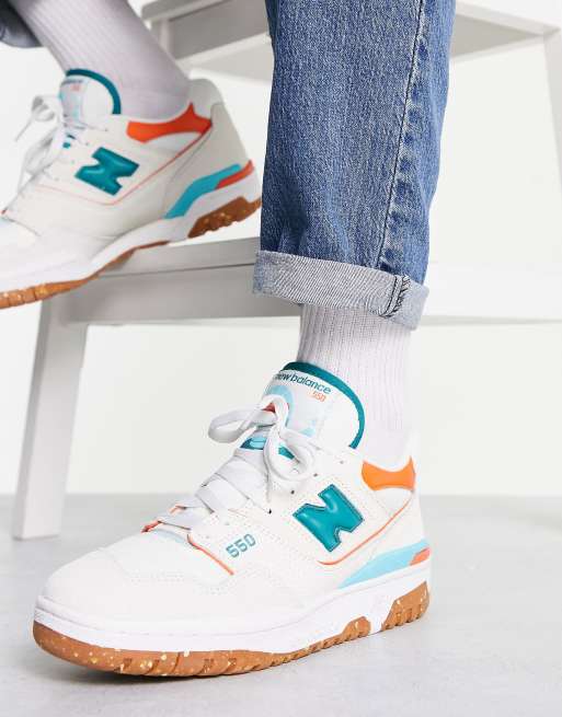 Teal and orange sneakers sale