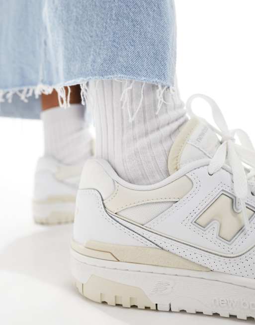New Balance 550 sneakers in white and beige ASOS