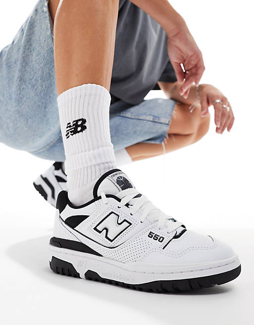 New Balance 550 sneakers in white and black | ASOS