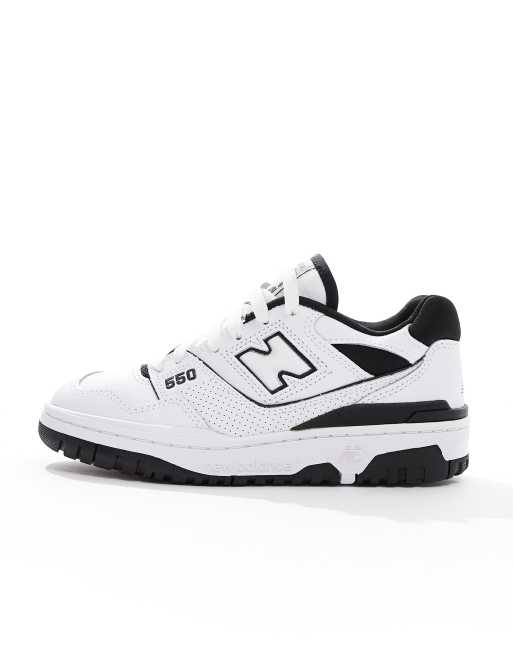 New Balance 550 sneakers in white and black