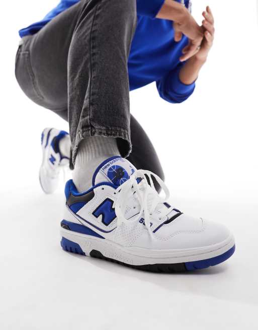 New Balance 550 sneakers in white and blue