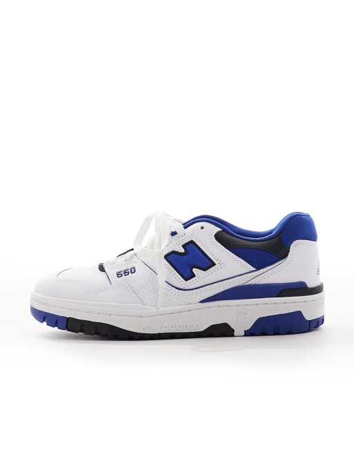 New Balance 550 sneakers in white and blue, 2 of 5