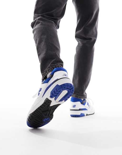 New Balance 550 sneakers in white and blue, 4 of 5