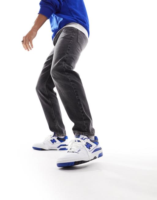 New Balance 550 sneakers in white and blue, 5 of 5