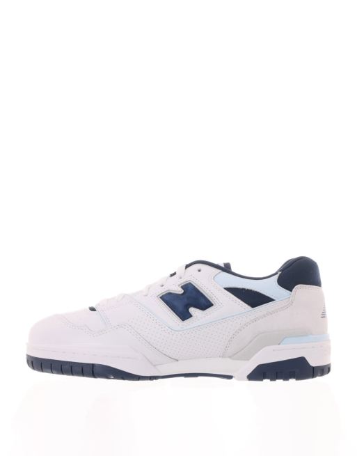 New Balance 550 sneakers in white and dark blue, 3 of 4