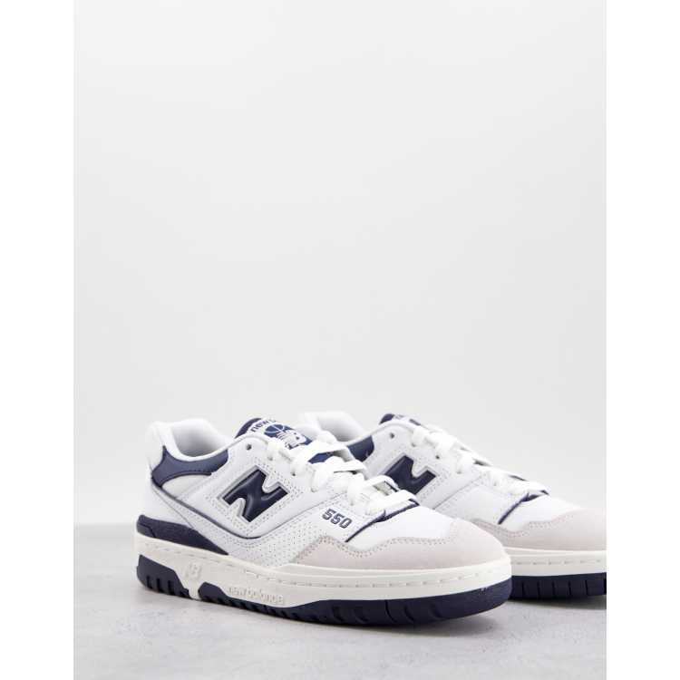 550 White/Navy Blue sneakers