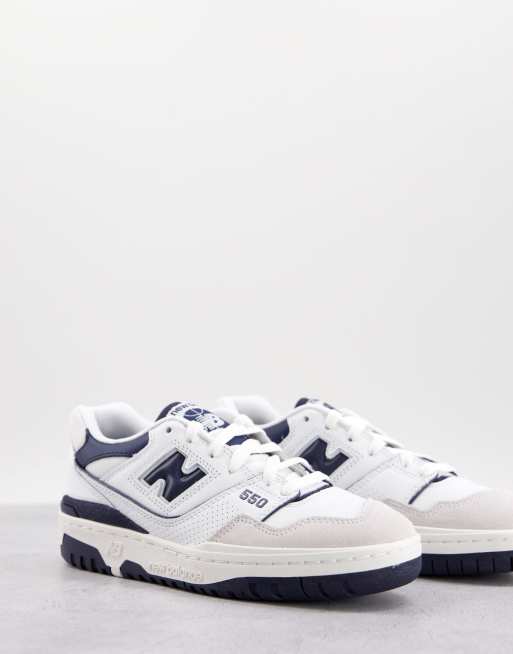 New Balance 550 Sneakers In White And Navy, 56% OFF