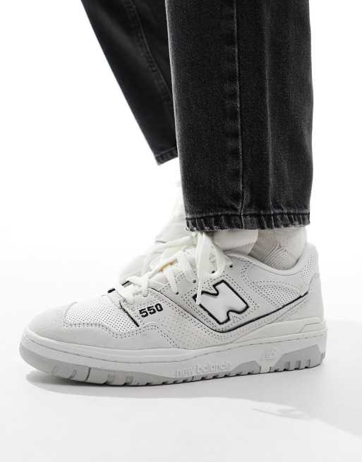 New Balance 550 sneakers in white and black