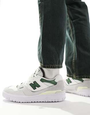 550 sneakers in white with green detail