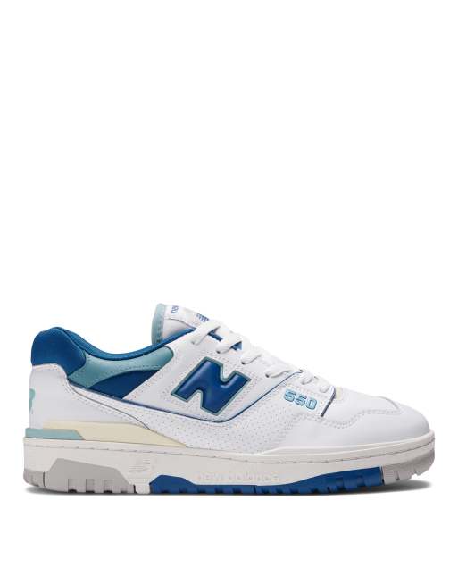 New Balance - 550 - Sneakers in wit en blauw