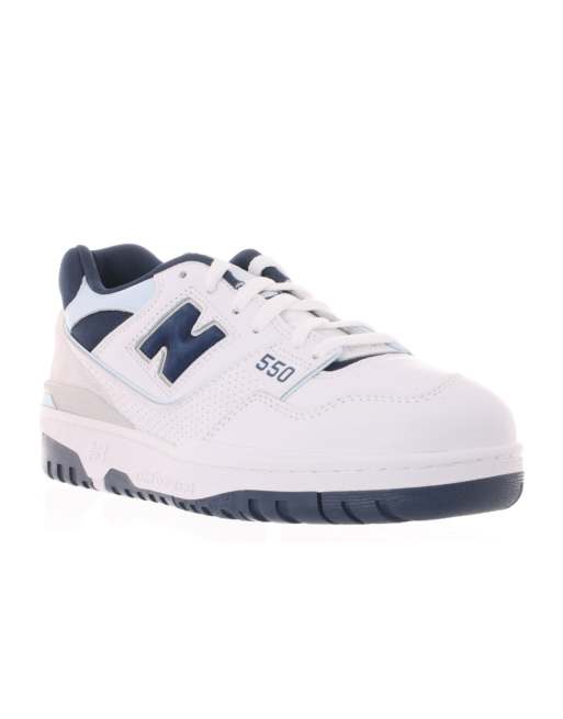 New Balance - 550 - Sneakers in wit en donkerblauw, 4 van 4