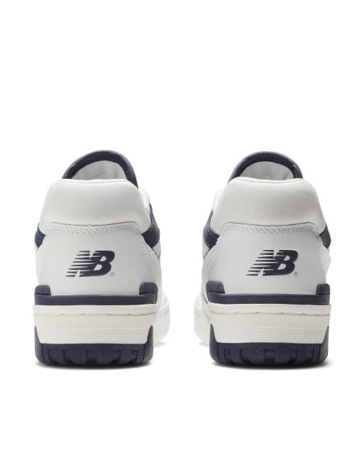 New Balance - 550 - Sneakers in wit en marineblauw, 3 van 4