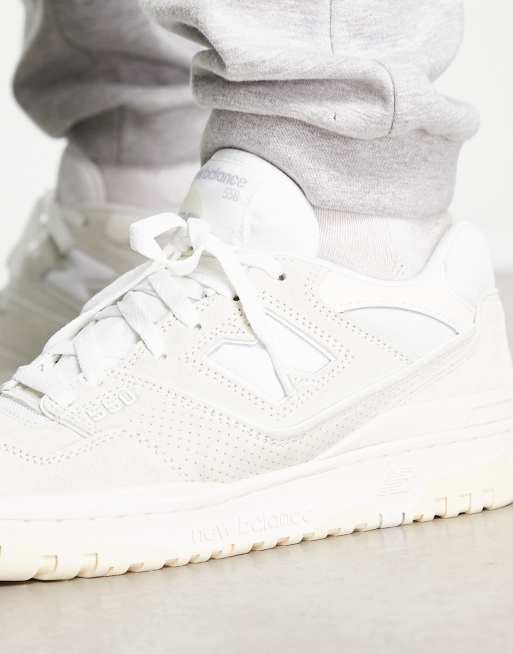 New Balance 550 suede sneakers in off white and cream, 2 of 4