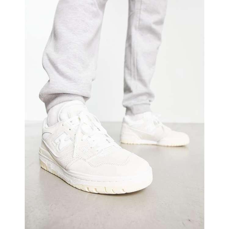 New Balance 550 suede trainers in off white and cream | ASOS