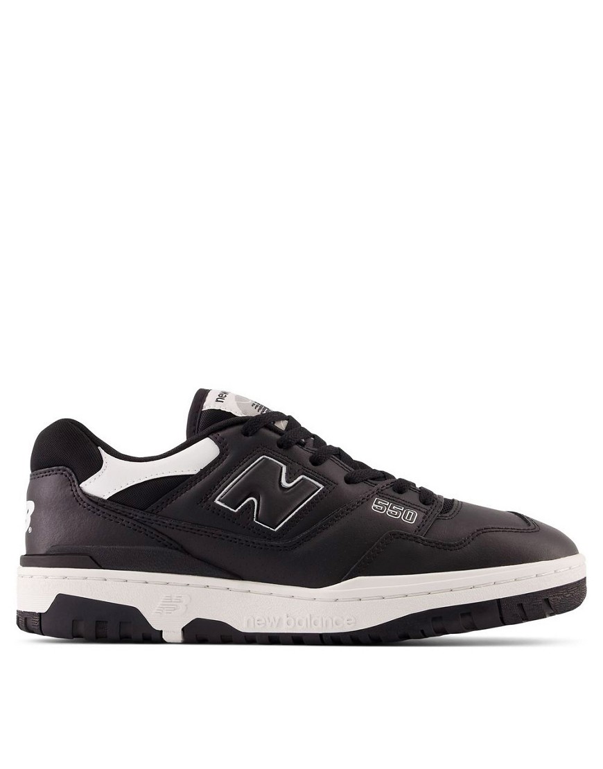 New Balance 550 trainers in black and white