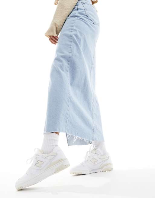 New Balance 550 trainers in white and beige, 5 of 5