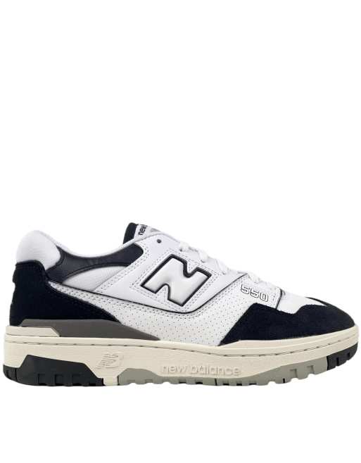 New Balance 550 trainers in white and black, 4 of 4