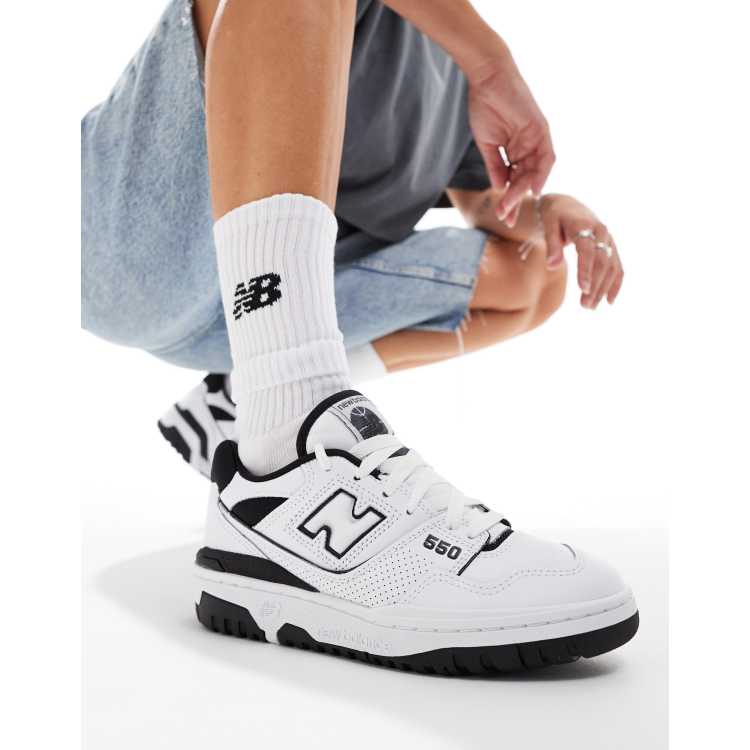 New Balance 550 trainers in white and black | ASOS