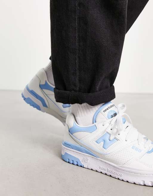 New Balance Womens 550s - White and Blue - BBW550BC