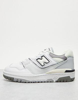 New Balance 550 trainers in white and cool grey