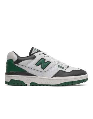 New Balance 550 trainers in white and green