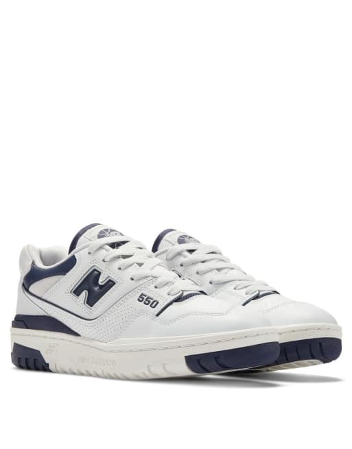 New Balance 550 trainers in white and navy | ASOS