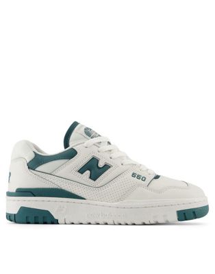  550 trainers in white and turquoise 