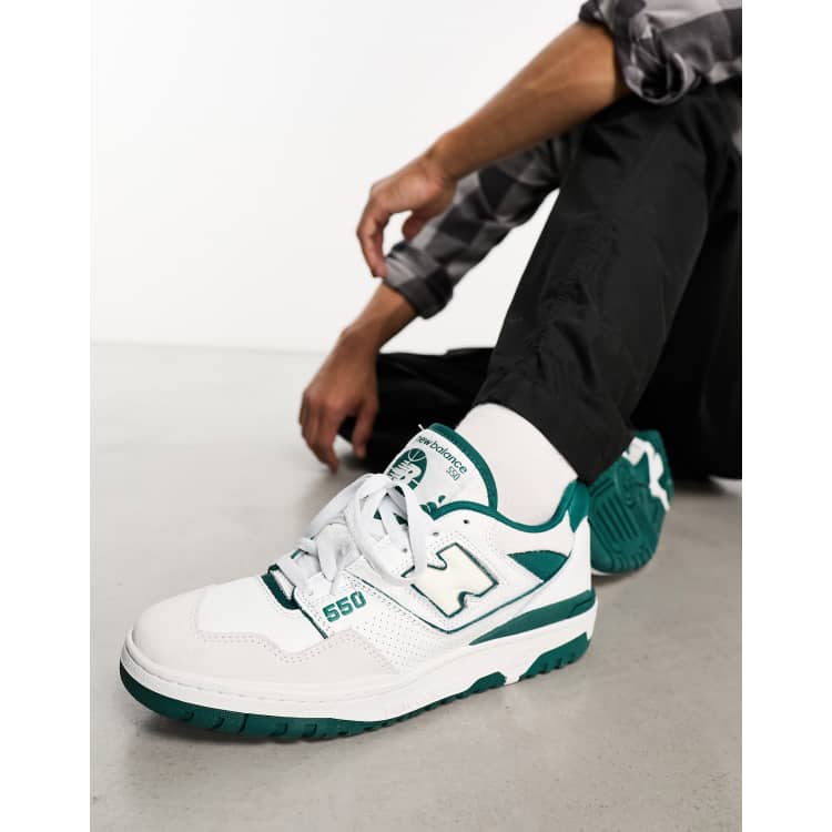 New balance shop white green