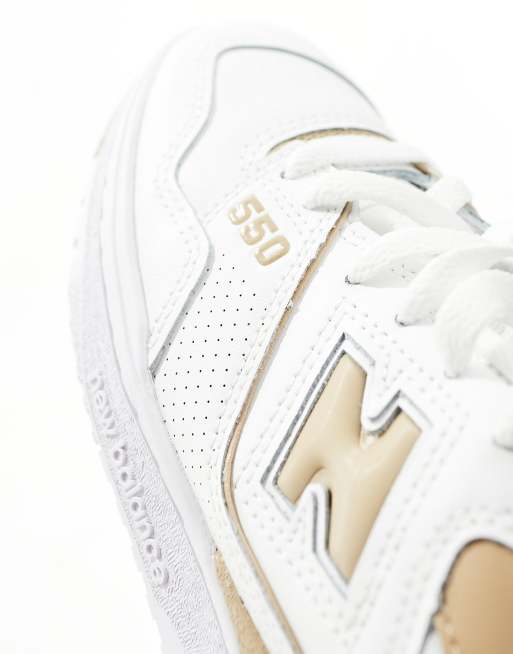New Balance – 550 – Vita och bruna sneakers, 4 av 5