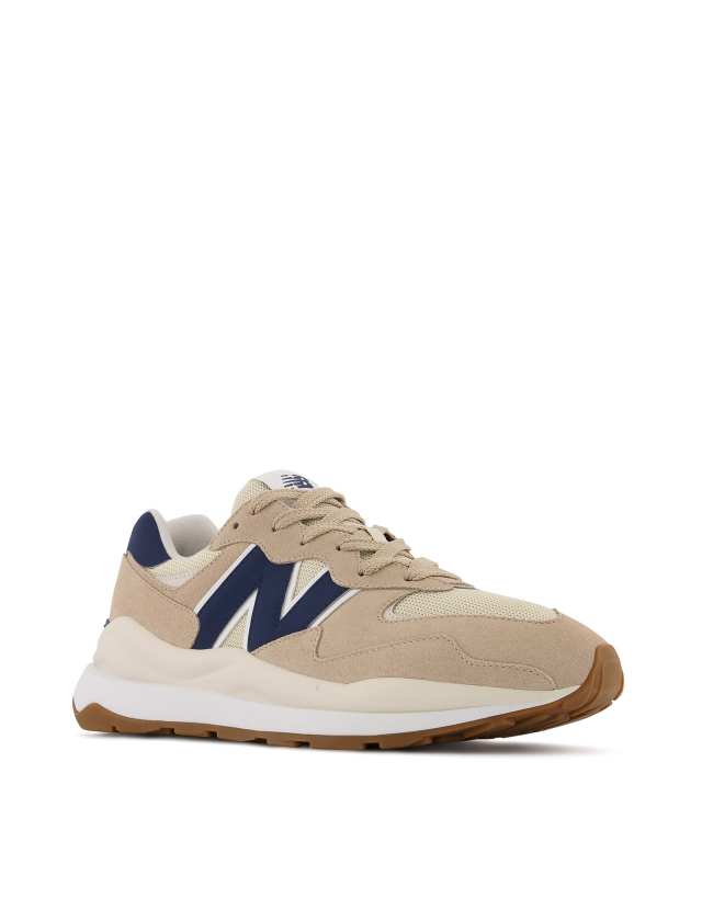 New Balance 57/40 sneakers in beige with navy detail