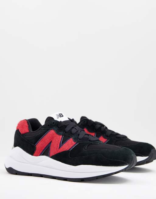 New Balance 57/40 sneakers in black and red