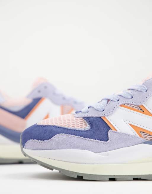 bereik Me Transformator New Balance 57/40 sneakers in blue with pink detail | ASOS