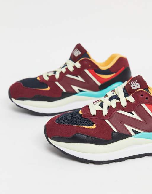 New Balance 57/40 sneakers in burgundy, 3 of 4