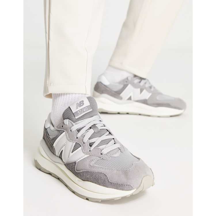 New Balance 57 40 Sneakers in camoscio grigio multicolore