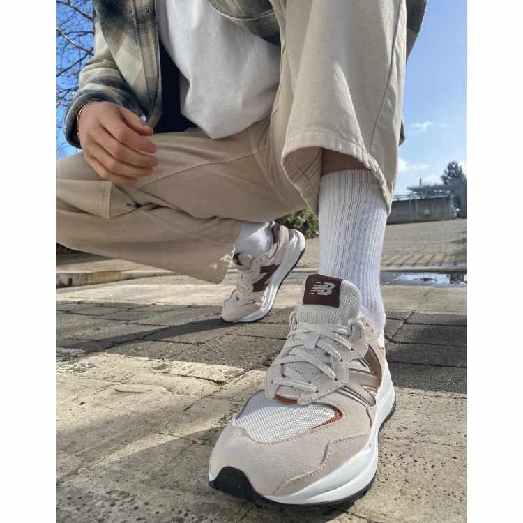 New Balance 57/40 sneakers in off white exclusive to ASOS