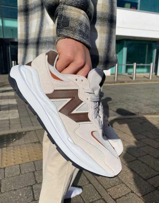 New Balance 57/40 sneakers in off white exclusive to ASOS