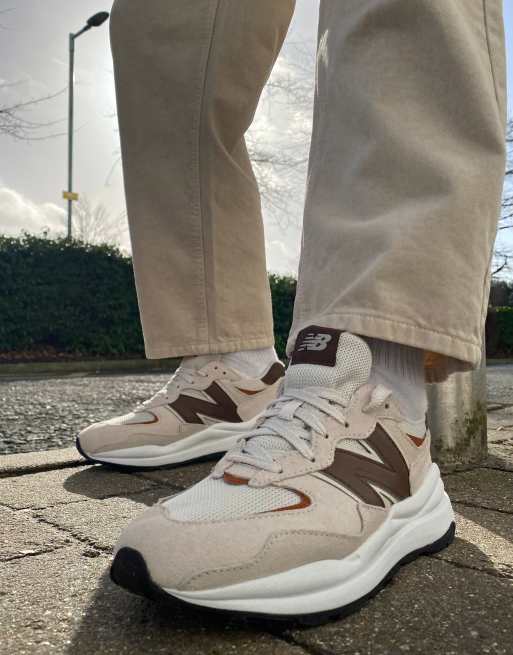 New Balance 57/40 sneakers in off white exclusive to ASOS