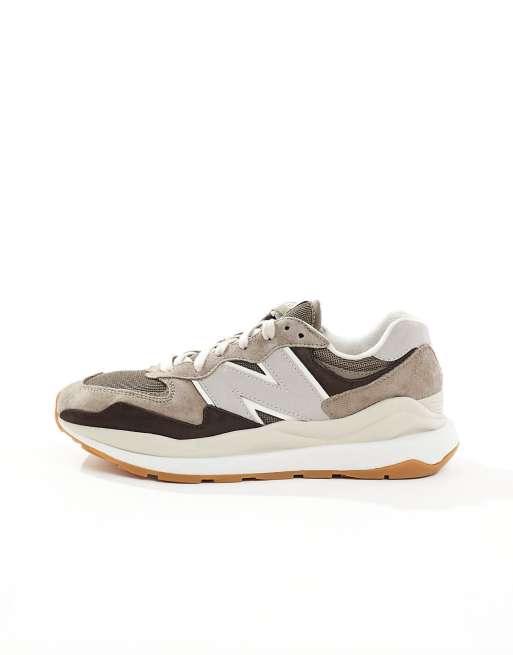 New Balance in taupe with brown detail |