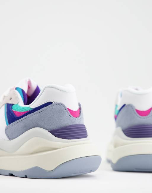New Balance - 57/40 - Suède sneakers in groen en roze multi, 4 van 4