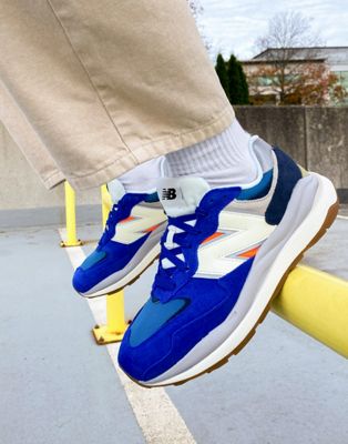 New Balance 57/40 suede trainers in cobalt blue multi - ASOS Price Checker